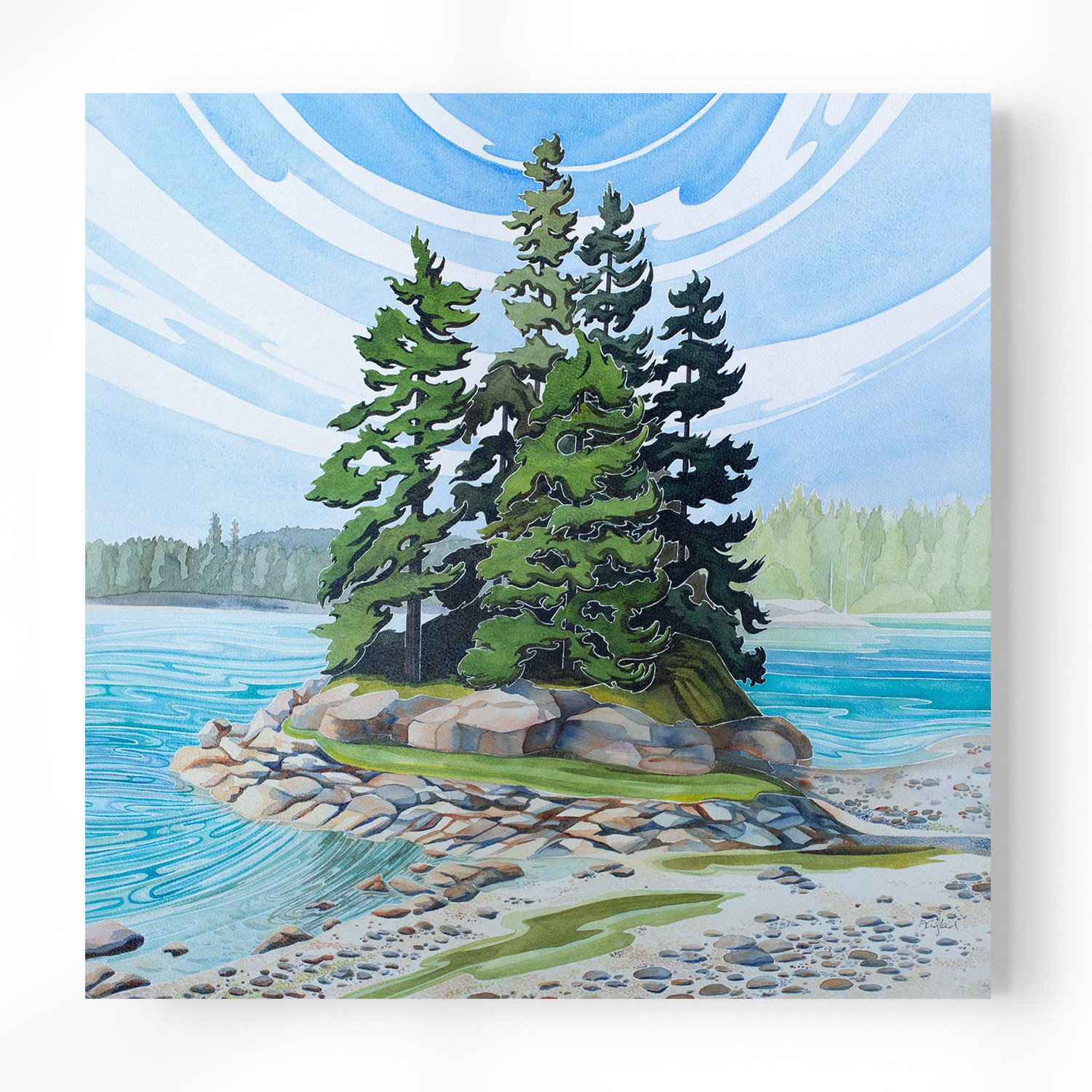 Mound Island 20" x 20"